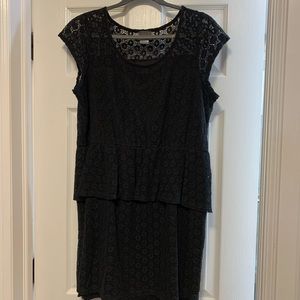 Black Peplum Dress Size 1X